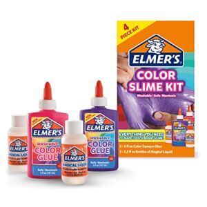 Elmer’s Color Slime Kit, 2-Count + 2-Activator, Pink/Purple