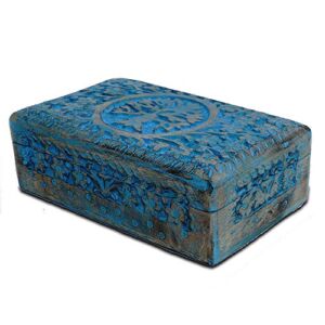 BHAVATU |Wooden Jewelry Box, Jewelry Box, Tarot Box, Celestial Home Decor, Witch Box, Tree of Life, Trinket Box |Size- 8″ x 5″ x 2.5″,| Decorative Storage Bin