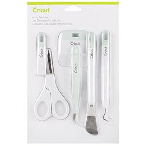 Cricut Basic Tool Set – 5-Piece Precision Tool Kit for Crafting and DIYs, Perfect for Vinyl, Paper & Iron-on Projects, Great Companion for Cricut Cutting Machines, Mint