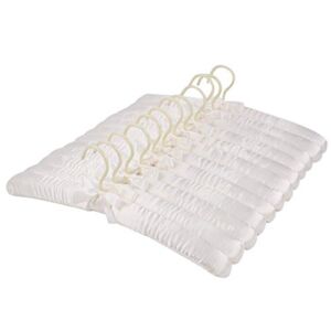 Tosnail 12 Pack Satin Padded Hangers Foam Padded Hangers Dress Hangers – Ivory