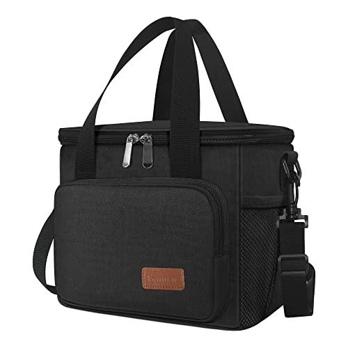 Femuar Lunch Bags for Women/Men, Insulated Lunch Bag for Work Office School Picnic – Lunch Cooler Bag Leakproof Lunch Box with Adjustable Shoulder Strap – Black | The Storepaperoomates Retail Market - Fast Affordable Shopping