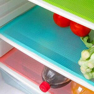 12 Pcs Refrigerator Liners, MayNest Washable Mats Covers Pads, Home Kitchen Gadgets Accessories Organization for Top Freezer Glass Shelf Wire Shelving Cupboard Cabinet Drawers (4 Blue+4 Green+4 Red)