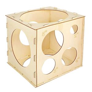 Pllieay 9 Sizes Collapsible Wood Balloon Sizer Cube Box for Balloon Decorations, Balloon Arches, Balloon Columns (2-10 Inch)