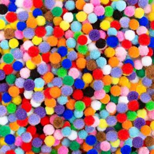 Acerich 2000 Pcs 1cm Assorted Pompoms Multicolor Valentine Day Arts and Crafts Fuzzy Pom Poms Balls for DIY Creative Crafts Decorations