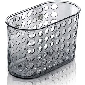 DecorRack Bath Caddy Basket with Suction Cups, Large Size, 7.5 Inch Long, Space Saving Shower Organizer Perfect to Hold Toiletries and Kitchen Accessories -BPA Free- Acrylic Plastic (1 Pack)