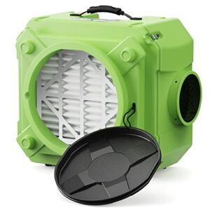 ALORAIR Air Scrubber with 3 Stage Filtration, Stackable Negative Air Machine for Industrial and Commercial Use, Heavy Duty Air Cleaner with MERV-10 Filter, HEPA/Activated carbon Filter, Green