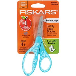 Fiskars 5″ Kid Scissors Left-Handed Pointed-Tip, 2 Pack – Assorted color
