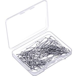200 Pieces High Temperature Nichrome Wire Jump Rings, 21 Gauge with a Plastic Storage Box, U Hanger Hooks for Hobbyists DIY Pendant, Ceramic Ornaments, Fusing in Glass