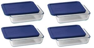 Pyrex 3 Cup Storage Plus Rectangular Dish With Plastic Cover (4)