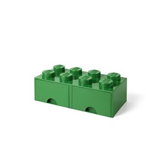 Room Copenhagen, LEGO Brick Drawer – Stackable Storage and Décor – Brick 8, Dark Green