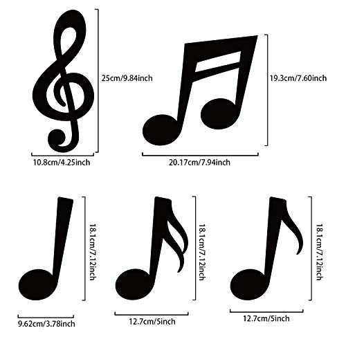 40 Pieces Music Notes Cutouts Music Party Decorations Musical Notes Silhouette for Music Concert 50’s Theme Party Birthday Party Baby Shower School Bulletin Board Craft Home Wall Decor | The Storepaperoomates Retail Market - Fast Affordable Shopping
