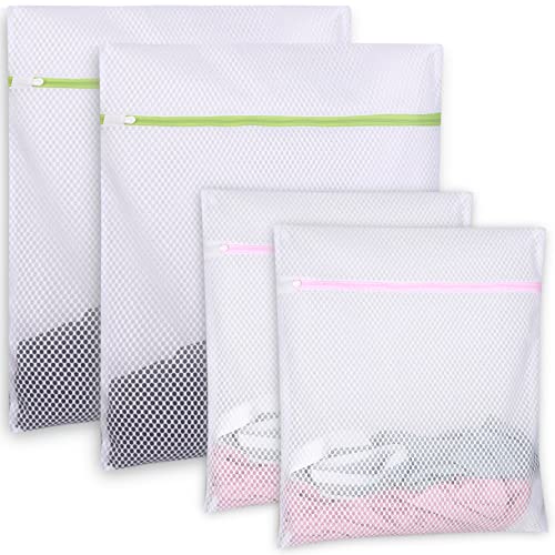 SPLF 4 Pack Extra Large Heavy Duty Mesh Laundry Bags, Durable Delicates Net Wash Bag for Bra Lingerie, Underwear, Socks, Sweaters and Garment, Travel Organization Washing Bag | The Storepaperoomates Retail Market - Fast Affordable Shopping