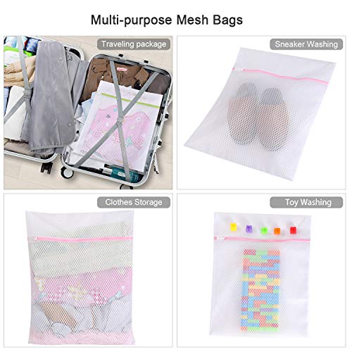SPLF 4 Pack Extra Large Heavy Duty Mesh Laundry Bags, Durable Delicates Net Wash Bag for Bra Lingerie, Underwear, Socks, Sweaters and Garment, Travel Organization Washing Bag | The Storepaperoomates Retail Market - Fast Affordable Shopping
