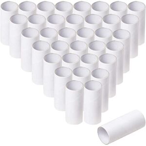 White Cardboard Tubes for Crafts (1.6 x 4 in, 48 Pack)