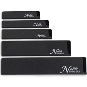 5-Piece Universal Knife Guards are Felt Lined, More Durable, No BPA, Gentle on Blades, and Long-Lasting. Noble Home & Chef Knife Covers Are Non-Toxic and Abrasion Resistant! (Knives Not Included)