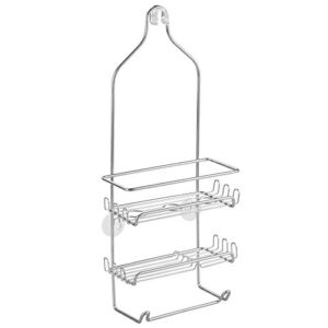 iDesign Steel Hanging Shower Caddy Organizer, The Milo Collection – 9” x 4.5” 21.25”, Silver