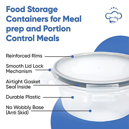 32 Piece Food Storage Containers Set with Easy Snap Lids (16 Lids + 16 Containers) – Airtight Plastic Containers for Pantry & Kitchen Organization – BPA-Free Food Containers with Free Labels & Marker | The Storepaperoomates Retail Market - Fast Affordable Shopping