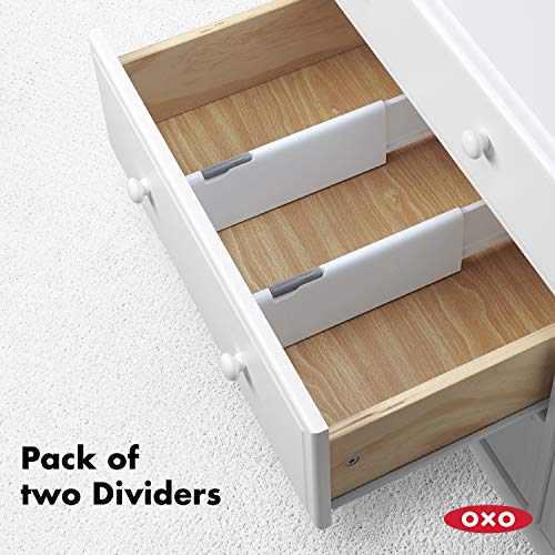 OXO Good Grips Expandable Dresser Drawer Divider – 2 Pack | The Storepaperoomates Retail Market - Fast Affordable Shopping