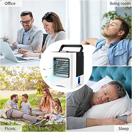 Portable Air Conditioner, Rechargeable Quiet USB Evaporative Mini Air Conditioner Fan with 3 Speeds, Air Cooler for Room/Bedroom/Office/Dorm/Camping | The Storepaperoomates Retail Market - Fast Affordable Shopping