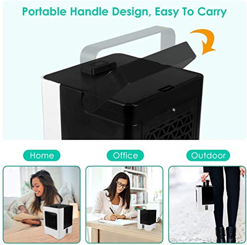 Portable Air Conditioner, Rechargeable Quiet USB Evaporative Mini Air Conditioner Fan with 3 Speeds, Air Cooler for Room/Bedroom/Office/Dorm/Camping | The Storepaperoomates Retail Market - Fast Affordable Shopping