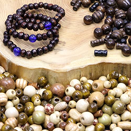 Fun-Weevz 700 Wooden Beads for Jewelry Making Adults, Assorted African Beads, Wood Beads for Craft Bracelets and Necklace Jewelry, Crafts Macrame Supplies, Round Bead Pack for Bracelet and Necklaces | The Storepaperoomates Retail Market - Fast Affordable Shopping
