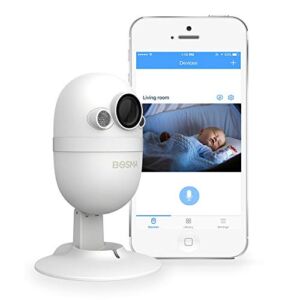 BOSMA CapsuleCam-S Baby Monitor, Indoor Security Camera with Phone app, 1080p HD WiFi Camera with 2 Way Audio, 138° Super Wide Angle, Night Vision, Motion and Sound Detection, Free Local Storage