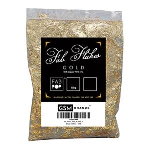 Gold Foil Flakes for Gilding: Metallic Leaf or Resin Art Shiny Gold Color, (10 Grams)