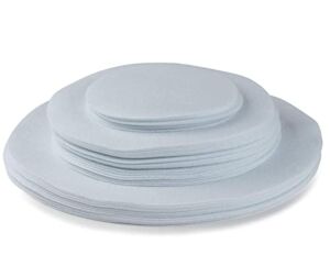 Felt Plate China Storage Dividers Dish Protectors White Extra Large Thick and Premium Soft (White, Round)
