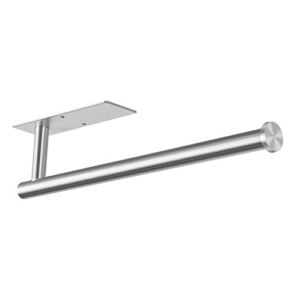 Under Cabinet Paper Towel Holder – Self Adhesive or Drilling, SUS304 Stainless Steel Wall Mount Silver Towel Paper Holder for Kitchen, Pantry, Sink, Bathroom