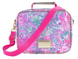 Lilly Pulitzer Thermal Insulated Lunch Box, with Adjustable/Removable Shoulder Strap, Viva La Lilly