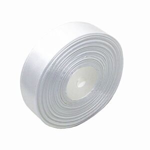 SWTOOL 1″ Solid Satin Ribbon 50 Yards Roll for Wedding Details, Sewing Projects, Gift Wrapping, Invitation Embellishments and Crafting Projects Etc (White)