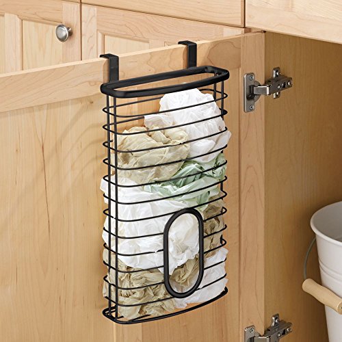 iDesign Axis Over the Cabinet Kitchen Storage Holder for Plastic and Garbage Bags – Matte Black | The Storepaperoomates Retail Market - Fast Affordable Shopping
