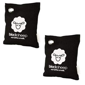 Black Sheep – Bamboo Charcoal Natural Air Purifying Bag – Eliminates Odors in Homes, Cars, Bags, Shoes, Closets & More – 200g (2)