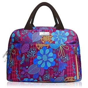 Lunch Bags For Women,Insulated Lunch Box Tote Bag Lunch Organizer Lunch Holder For Men/Beach/Party/Boating/Office/Fishing/Picnic (Purple)