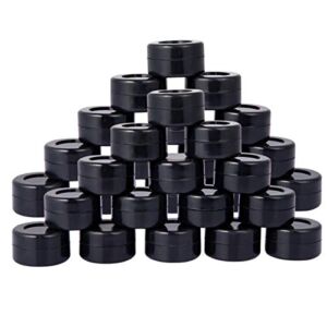 5ML Non-Stick Silicone Wax Containers 50pcs Multi Use Storage Jars Oil Concentrate (Black)