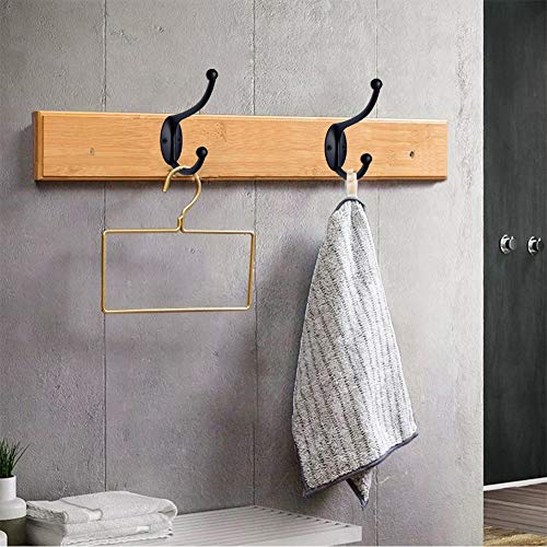 Wall Hooks, 10Pcs Coat Hooks Hardware Towel Hooks for Hanging Coats Double No Rust Black Robe Hooks Wall Mounted with Screws for Key, Towel, Bags, Cup, Hat | The Storepaperoomates Retail Market - Fast Affordable Shopping