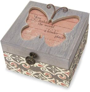 Pavilion Gift Company 41102 Simple Spirits-Patterned Butterfly Someone Special Jewelry Box