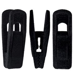 Corodo Velvet Hangers Clips, 20 Pack Black Felt Hangers Clips, Strong Hanger Clips Perfect for Thin Felt Hangers