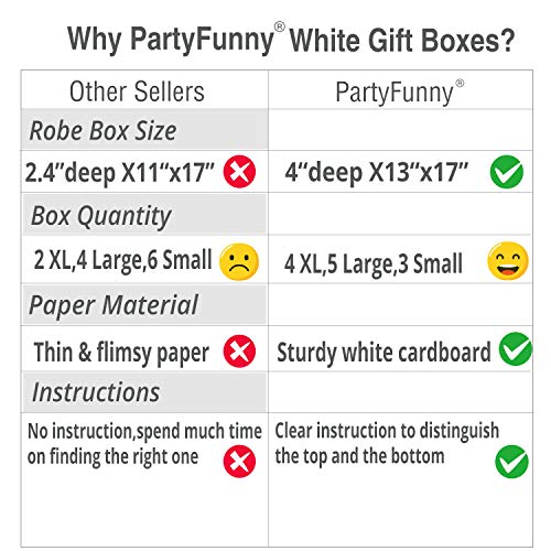 12 White Gift Wrap Boxes with Lids for wrapping Large Clothes and 80 Count Foil Christmas Tag Stickers (Assorted size for wrapping Robes,Sweater, Coat Shirts and Clothes xmas Holiday Present) | The Storepaperoomates Retail Market - Fast Affordable Shopping