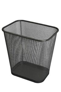 Ybmhome Steel Mesh Rectangular Open Top Waste Basket Bin Trash Can for Office Home 8x12x12 Inches 1103s (1, Black)