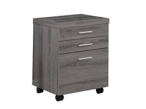 Monarch Specialties 3 Drawer File Cabinet – Filing Cabinet (Dark Taupe)