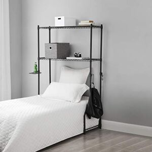 DormCo Over The Bed Shelf Supreme – Suprima Adjustable Shelving – Gunmetal Gray