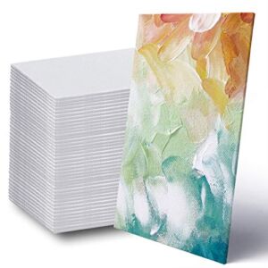 Canvas Boards for Painting, 42 Pack 5×7 Inch Small Canvases for Painting Using Acrylic Paint or Oil （Pre-Primed）