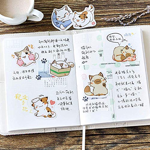 Small Size Scrapbook Stickers, 45pcs Doraking Boxed DIY Decoration Super Cute Cats Stickers for Laptop Planners Scrapbook Suitcase Diary Notebooks Album(Sweet Cats, 45pcs/ Box) | The Storepaperoomates Retail Market - Fast Affordable Shopping