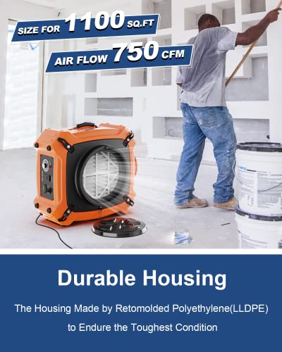 ALORAIR PureAiro HEPA Max 970 industrial Air Scrubber, 3-Stage Filtration System, GFCI Outlet, Negative Air Scrubber Water Damage Restoration Interior Decoration | The Storepaperoomates Retail Market - Fast Affordable Shopping