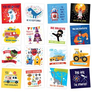 Lunch Box Notes for Kids – 60 Fun Motivational and Cute Inspirational Thinking of You Cards for Boys Lunchbox