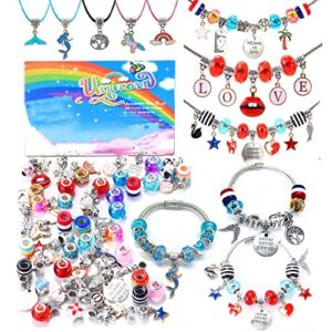 Bracelet Making Craft Kit for Girls,Jewelry Making Supplies Beads Charms Bracelets for DIY Craft Gifts Toys for Teen Girls Age 4 5 6 7 8 9 10 12