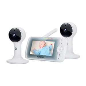 Motorola LUX65-2 by Hubble Connected Two Camera Video Baby Monitor – 5″ Parent Unit and 1080p Wi-Fi Viewing for Baby, Elderly, Pet – 2-Way Audio, Night Vision, Digital Zoom