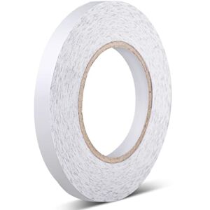 Sticky Fabric Tape Double-Sided Tape Adhesive Cloth Tape Press-on Tape, No Sewing, Gluing, or Ironing, Alterations and Hemming Tool (1 Piece,1/2 Inch x 164 Feet)