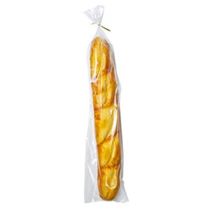 Lesibag 100 Bread Bags with Ties – Vented Micro Perforated Baguettes Bags for Homemade Bread and Bakery Loaf Adjustable Reusable – 6 x 28 Inch
